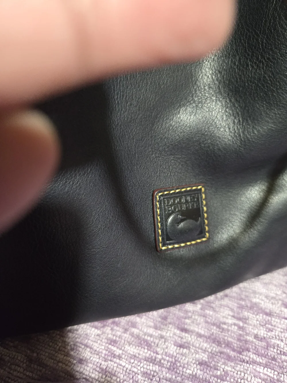Dooney & Bourke FLYNN In Smooth Navy Florentine Leather. Like New.